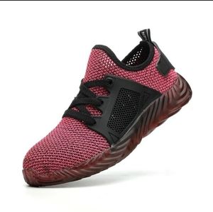 Indestructible Steel Toe Safety Shoes Ryder Pink Breathable Mesh Sneakers Sz 6.5